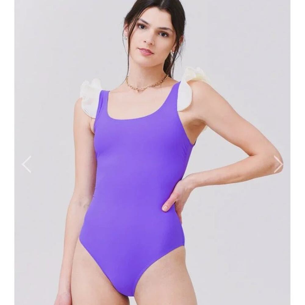 SLEEPER WOMEN'S ARIEL SWIMSUIT WITH RUFFLES size M
